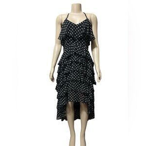 NWT Layered With Love Sz M Polka Dots & Moonbeams Hi-Low Rufle Dress Sleeveless